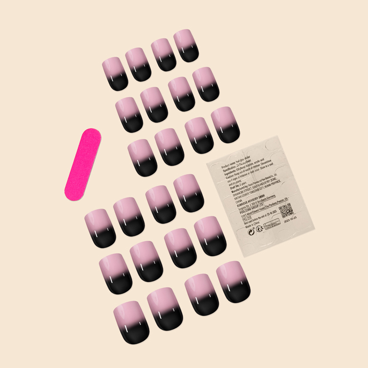 Night Rose Pink Nails